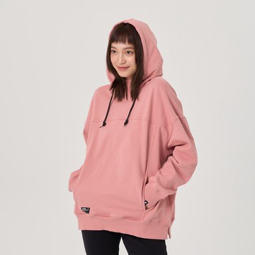 【ERSS】運動風立領剪接連帽長袖上衣-中性 粉紅【K60270】