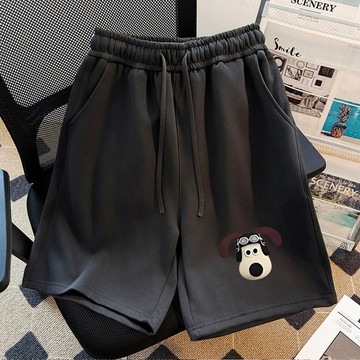 【鹿向南】五分短褲 美式短褲 純棉短褲 抽繩短褲 夏天短褲 寬鬆短褲 顯瘦短褲 休閒短褲女 居家短褲 彈性短褲