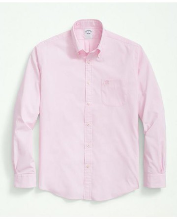 Brooks Brothers Men's Performance Series Stretch Button-Down Collar Sport Shirt | Light Pink | Size Large