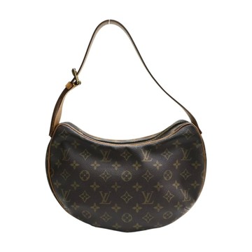 LOUIS VUITTON LV 路易威登 棕色 原花帆布 Croissant MM 肩背包 M51512 【二手名牌BRAND OFF】