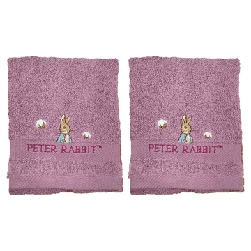 PETER RABBIT 精繡毛巾 100%純棉 舒適柔順 強力吸水  比得兔 顏色隨機  2條