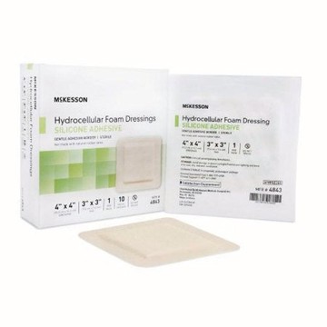 Silicone Foam Dressing 4 x 4 inch  10 Count by McKesson