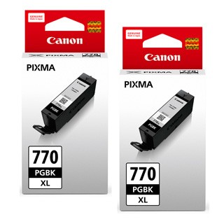 Canon PGI-770XL-BK 原廠黑色高容量墨水匣(2黑)(適用：MG5770、MG6870、MG7770)