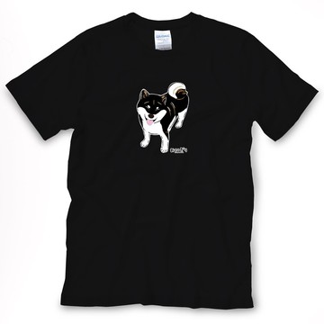 小飯糰 中性T恤 柴柴黑色短T