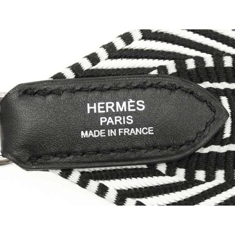 エルメス ショルダーストラップ バンドリエール カヴァル ブラック×ホワイト キャンバス×レザー A刻印 HERMES | LINEブランドカタログ