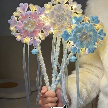 🔥新品🔥雪花魔法棒扭扭棒DIY材料包手工仙女棒氛圍新年手持禮物手作心意禮物 扭扭棒材料包 DIY材料
