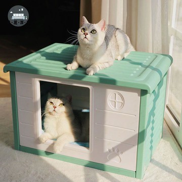 免運 貓窩 狗籠 貓屋 貓房子 貓別墅 貓窩四季通用貓屋別墅夏天室外防雨狗窩春夏貓咪房子流浪貓戶外窩工廠直銷 特惠/新品推薦 全館折扣 可開立發票 5m710