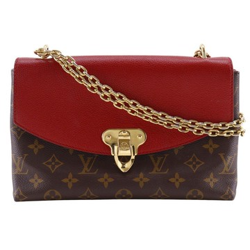【日本直送】路易威登 LOUIS VUITTON Saint Placide 肩背包 M43713 Monogram 櫻桃紅/咖啡色 CA2167【二手品】