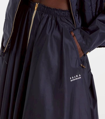 Prada Re-Nylon zip-up midi skirt
