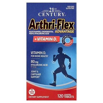21st Century, Arthri-Flex 優勢 + 維生素 D3，120 片