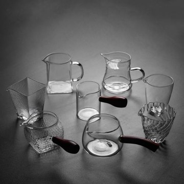 瓷恒堂耐熱加厚玻璃公道杯功夫茶具茶道配件茶海分茶器家用簡約