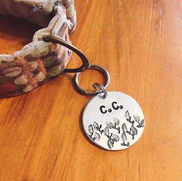 手工客製金屬狗牌 寵物吊牌 寵物名牌  Leaves-02