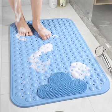 ❤精選❤浴室防滑墊淋浴房洗澡腳墊衛生間防摔地墊老人孕婦pvc按摩腳墊大 雙11全館免運
