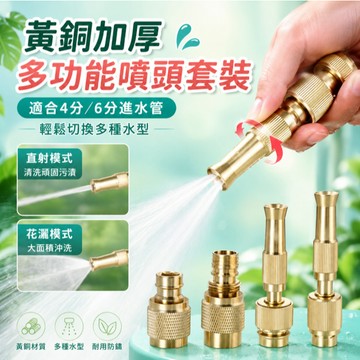 台灣現貨🎉可調節噴頭組 4分6分合金一體式水龍頭 鍍銅 園林澆花 高壓噴頭 洗車水槍 噴嘴直噴槍 直水槍 霧化