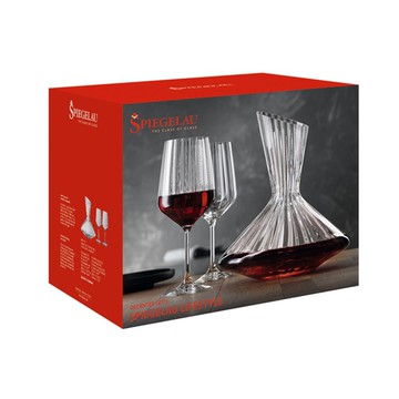 Spiegelau｜LifeStyle醒酒器+紅酒杯彩盒組