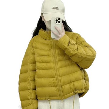 【巴黎精品】現貨+預購 頂級真羽絨外套90%鴨絨羽絨衣秋冬外套保暖上衣大碼休閒女裝-立領輕薄4色a1mj15