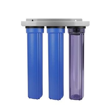 怡康 20吋標準 三道濾水器 1透2藍濾瓶/濾殼 DIY吊片組【不含安裝】
