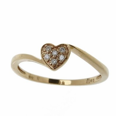 【冬バーゲン★特別送料無料！】 11.5号Folli Follie/フォリフォリ ハート ダイヤモンド 計0.03ct アクセサリー