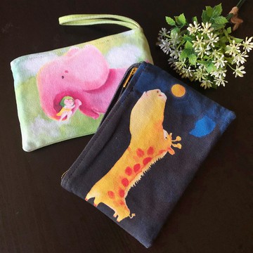 Goody Bag -動物手拿包  1組2款 手提包 零錢包 大象 長頸鹿 福袋