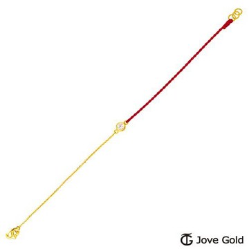 Jove Gold漾金飾 戀人視角黃金編織繩手鍊