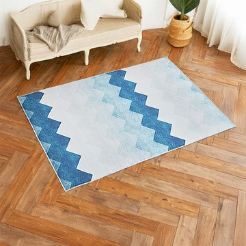 【好物良品】140x200cm_簡約輕奢長形高密度短絨毛可機洗防滑地墊-B款