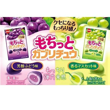 【江戶物語】meigum 明治 Q彈食感軟糖 35g 葡萄/白葡萄風味 夾心水果軟糖 彈力食感 麝香葡萄 日本進口