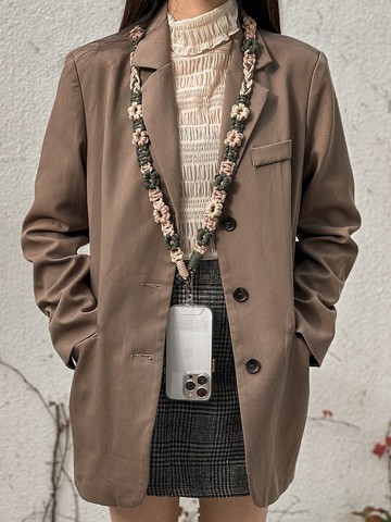 編織小花背帶/手機掛繩/相機背帶/包包背帶