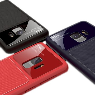 QinD SAMSUNG Galaxy S9 爵士玻璃手機殼(黑色)