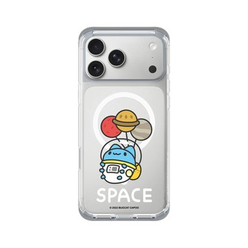 iPhone 17 Pro Max ClearX (MagSafe 兼容) 霜透灰 - 貓貓蟲咖波 Bugcat Capoo - 咖波漂浮星球