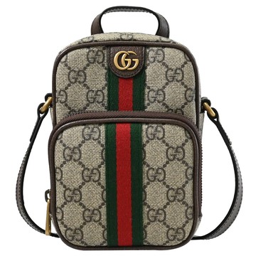 GUCCI 671682 Ophidia 經典印花兩用記者包.駝/棕