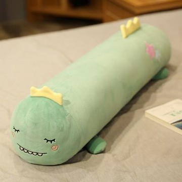 可愛恐龍抱枕 長條枕夾腿側睡圓柱形抱枕 可拆洗有內膽-120cm