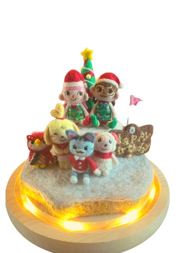 (羊毛氈)玻璃罩擺飾創作~(含罩出貨)