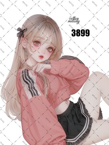 original sticker no.3899 人物貼紙 原創貼紙 原創人物貼紙 裝飾貼紙 cotton melody