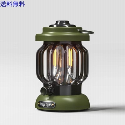 DOKICAMP LEDランタン キャンプランタン【適切輝度400LM/防水IPX4/ 無段階調光調色/実用点灯6-137時間/電球色・オレンジ切替