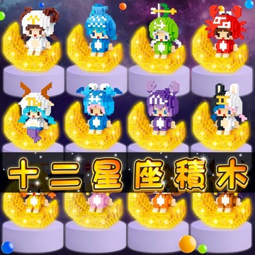 🔥24H寄出🔥十二星座發光積木 星座玩具 星座禮物 生日禮物 拼圖 DIY積木 DIY拼圖 小禮物 創意禮物