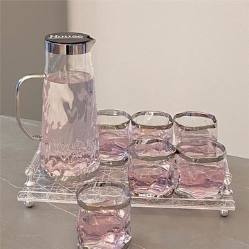 玻璃水壺水具杯子待客輕奢家用隨茶杯泡茶茶具組合沐茶壺水杯套裝