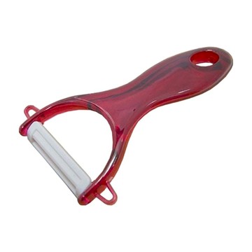 FACKELMANN 法克漫 陶瓷刨刀 符合人體工程學的Y型削皮器 使用更加安全省力 削掉的蔬果皮更薄  顏色隨機  1組