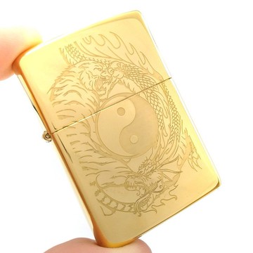 正品附發票 美國ZIPPO打火機 Spiritual系列-龍虎太極 (黃銅鏡面拋光-型號49024) ✦球球玉米斗✦
