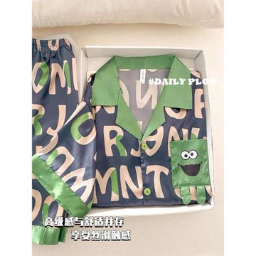 睡衣男夏季夏天薄款冰絲短袖青少年可外穿男士2024新款家居服套裝