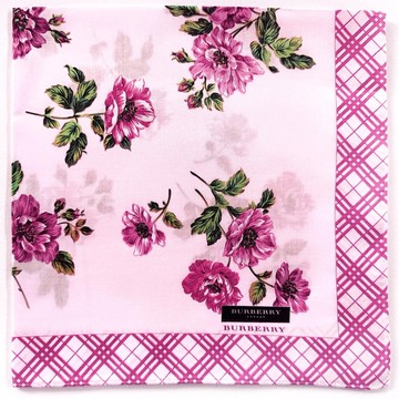 Burberry 復古手帕粉色玫瑰花 20 x 20 英寸