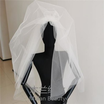 蓬蓬意大利產韓國紗清透短款簡約婚禮現場新娘頭紗婚紗攝影造型紗