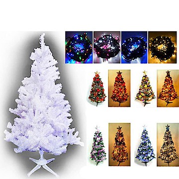 摩達客耶誕-台灣製4呎/4尺(120cm)豪華版夢幻白色聖誕樹 (+飾品組+LED100燈一串)(可選色) (本島免運費)