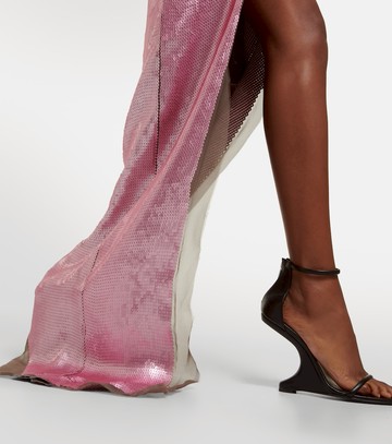 Rick Owens Edfu embellished chiffon maxi skirt