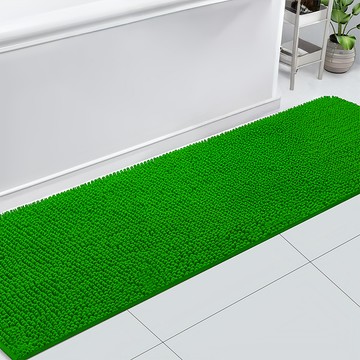 G+居家 超細纖維短毛防滑吸水地墊  130 x 40cm  大地綠  1個