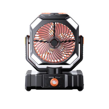 界者戶外露營充電電風扇便攜式搖頭制冷空調超長續航帳篷車載降溫