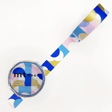 mt Deco 和紙膠帶 / 半圓-粉x藍 (MT01D455) / 2020SS