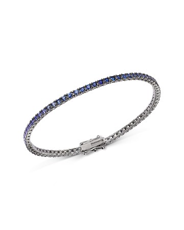 Bloomingdale's Fine Collection Sapphire Ombre Tennis Bracelet in 14K White Gold