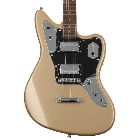 Squier by Fender エレキギター Contemporary Jaguar(R) HH ST, Laurel Fingerboard, Black Pickguard, Shoreline Gold ソフトケース付き