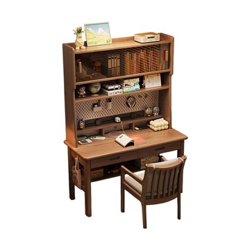 HappyLife 實木洞洞板書架書桌加厚款/100CM (Y12711)