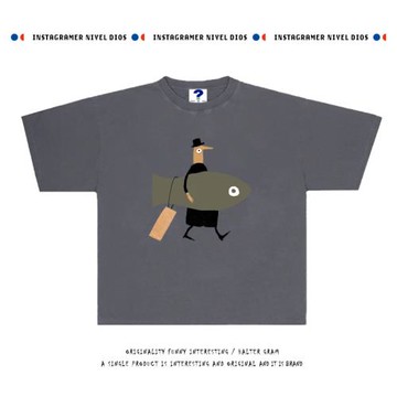 夏季超酷設計T恤情侶休閑短袖百搭oversize潮牌重磅純棉T恤上衣